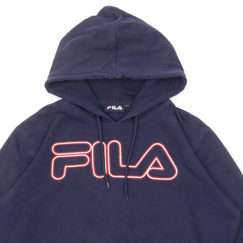 FILA Mens Blue Cotton Pullover Hoodie Size M