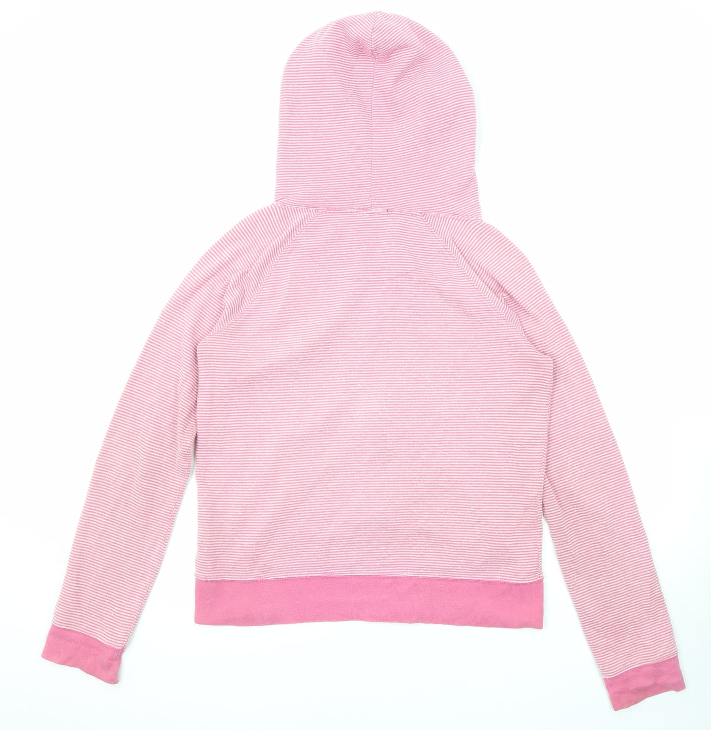 Gap Womens Pink Striped Cotton Full Zip Hoodie Size M Pullover