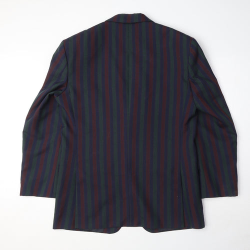 Skopes Mens Multicoloured Striped Wool Jacket Suit Jacket Size 40 Regular