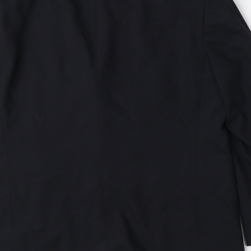 Varteks Mens Black Polyester Jacket Suit Jacket Size 44 Regular