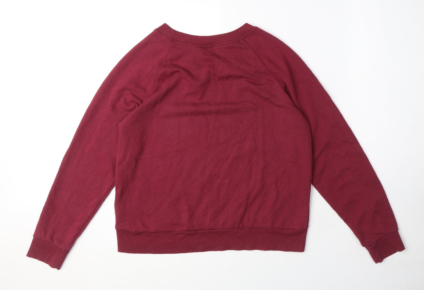 Divided by H&M Womens Red Polyester Pullover Sweatshirt Size M Pullover