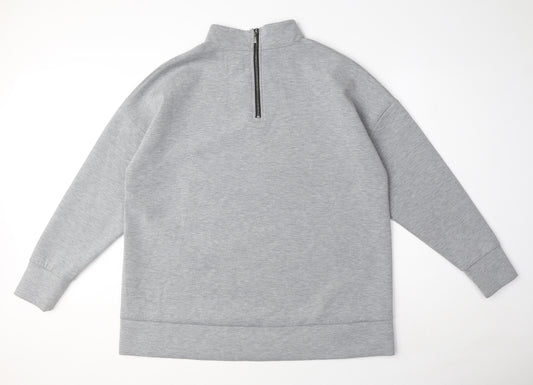 NEXT Womens Grey Polyester Pullover Sweatshirt Size 18 Zip
