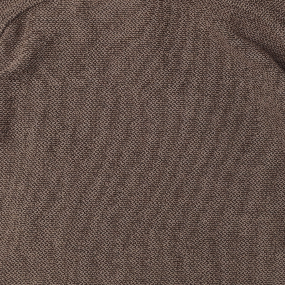 Weird Fish Womens Brown Cotton Pullover Sweatshirt Size XL Zip