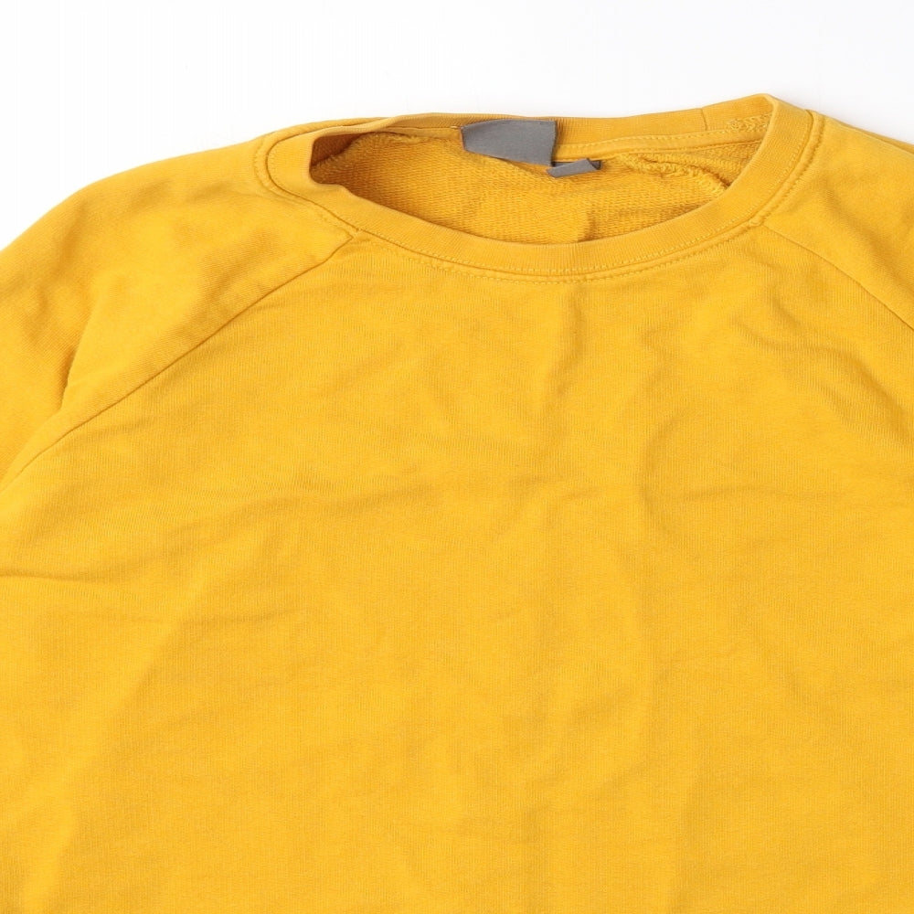 ASOS Mens Yellow Cotton Pullover Sweatshirt Size M