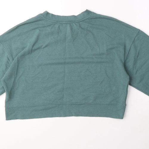 Pull&Bear Womens Green Polyester Pullover Sweatshirt Size S Pullover