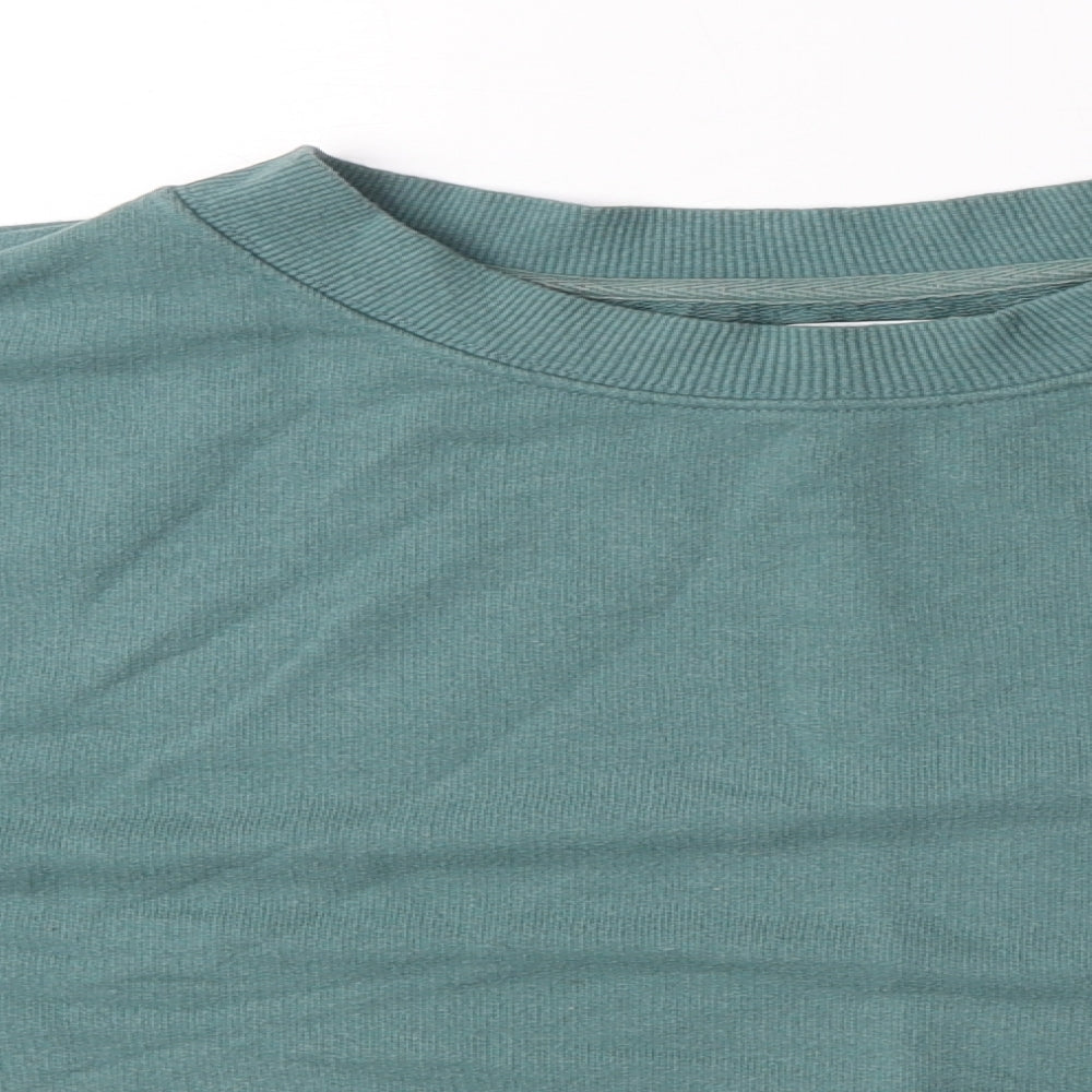 Pull&Bear Womens Green Polyester Pullover Sweatshirt Size S Pullover