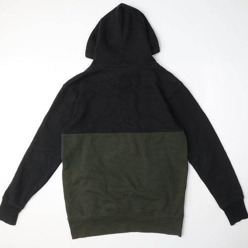 SikSilk Mens Green Cotton Pullover Hoodie Size M