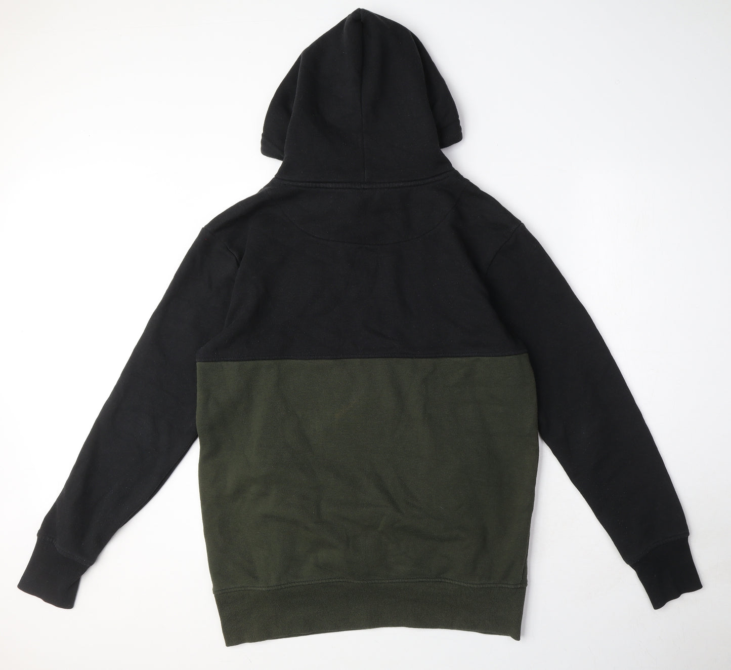 SikSilk Mens Green Cotton Pullover Hoodie Size M