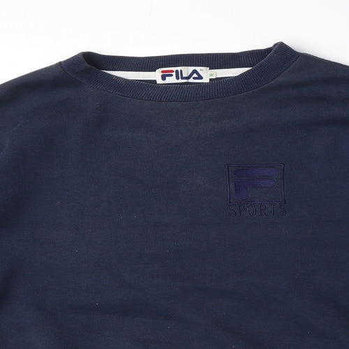 FILA Womens Blue Polyester Pullover Sweatshirt Size M Pullover