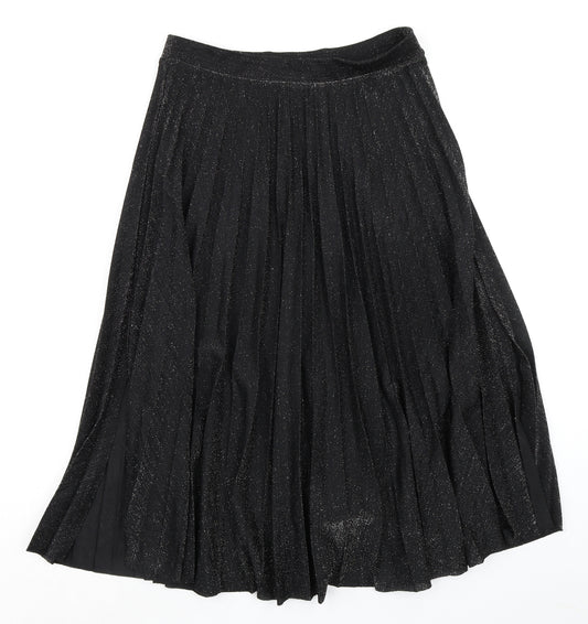 NEXT Womens Black Polyester Pleated Skirt Size 14