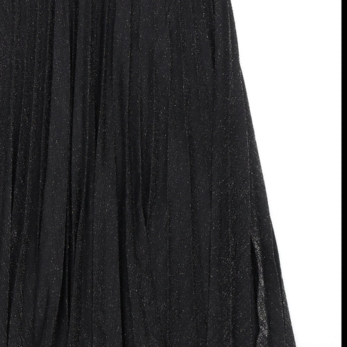 NEXT Womens Black Polyester Pleated Skirt Size 14