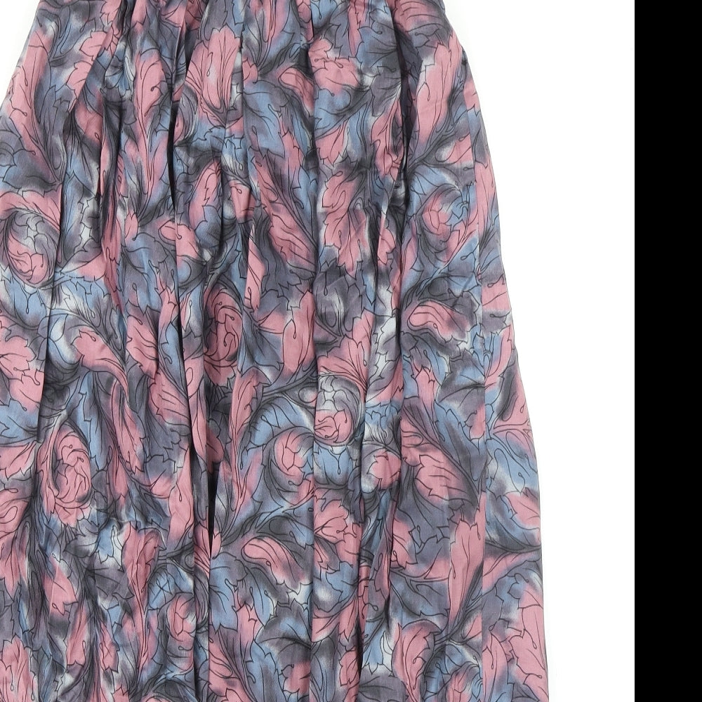 Alexon Womens Multicoloured Geometric Viscose Pleated Skirt Size 10