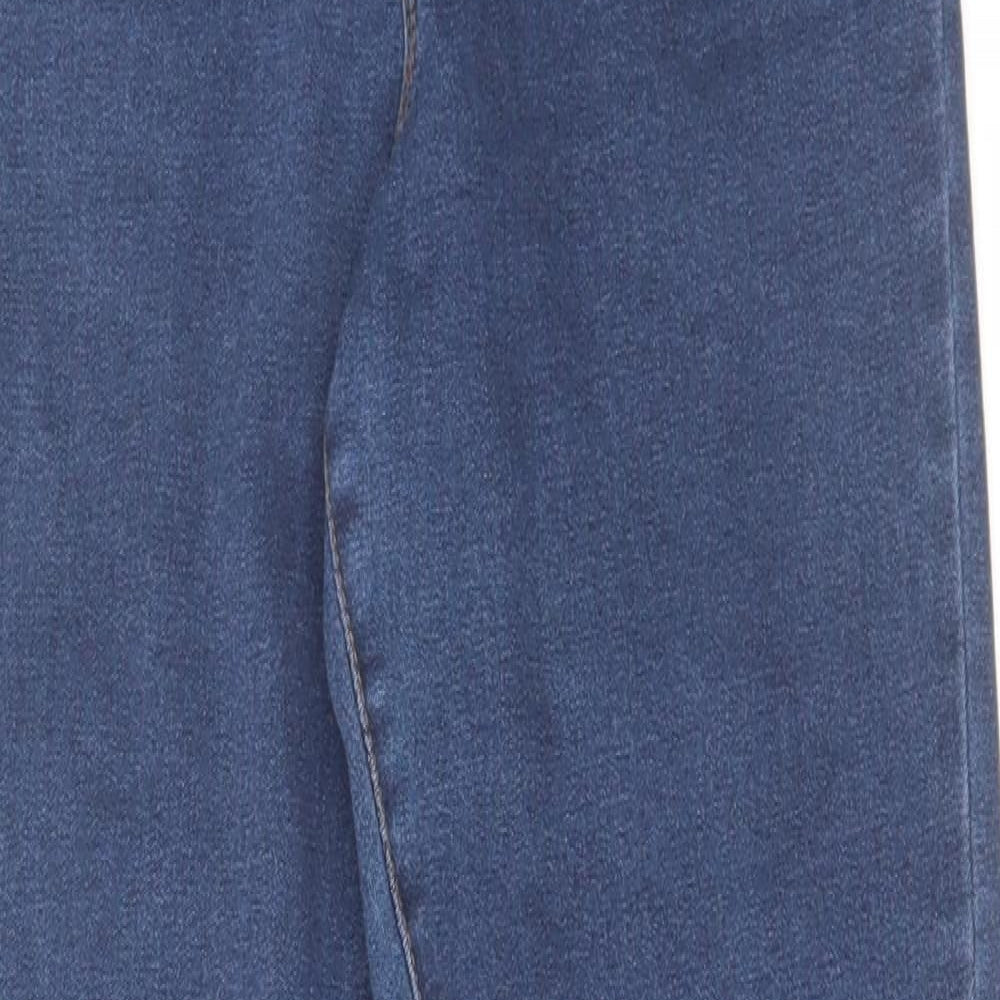 Denim & Co. Womens Blue Cotton Skinny Jeans Size 10 L25 in Regular Zip