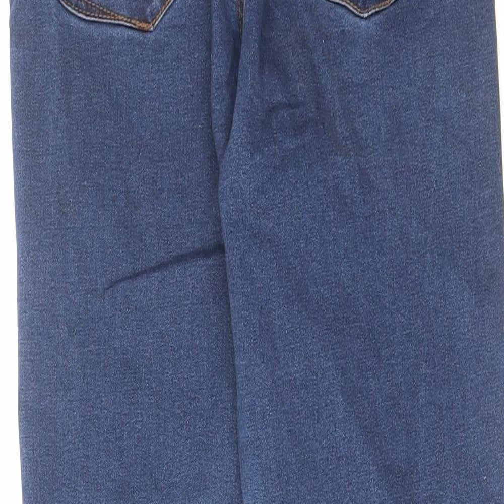 Denim & Co. Womens Blue Cotton Skinny Jeans Size 10 L25 in Regular Zip