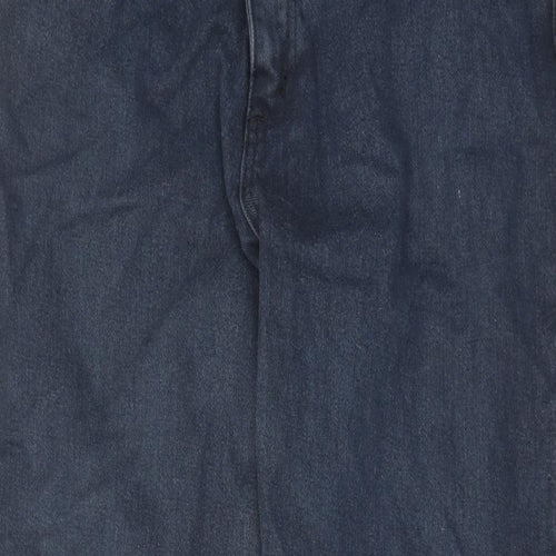 Pride & Soul Mens Blue Cotton Wide-Leg Jeans Size 34 in L29 in Regular Zip