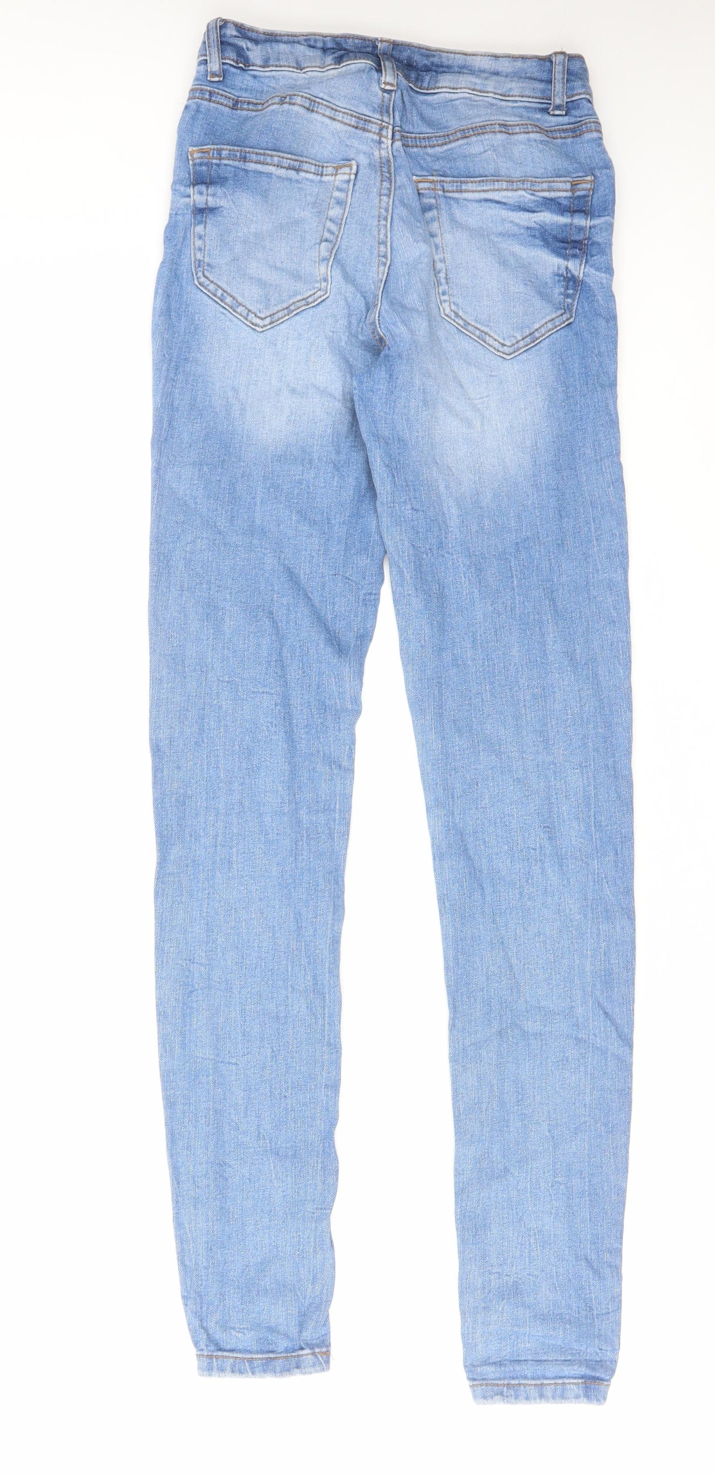 Denim & Co. Womens Blue Cotton Skinny Jeans Size 6 L31 in Regular Zip