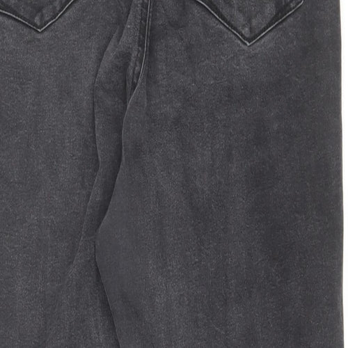 Denim & Co. Womens Grey Cotton Skinny Jeans Size 16 L24 in Regular Zip