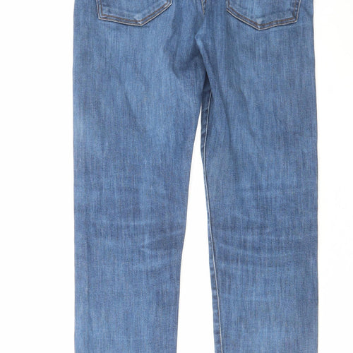 Paul Smith Mens Blue Cotton Straight Jeans Size 30 in L30 in Regular Zip