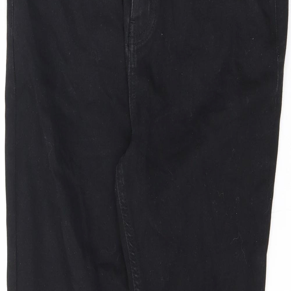 Pre London Mens Black Cotton Straight Jeans Size 32 in L27 in Regular Zip