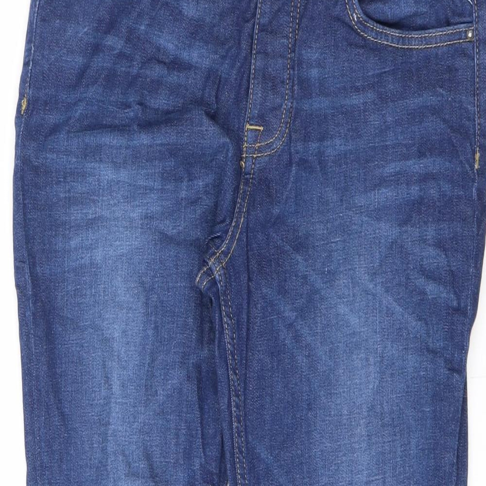 New Look Mens Blue Cotton Straight Jeans Size 30 in L32 in Slim Button