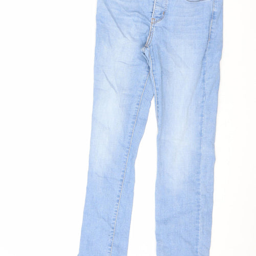 Levi's Womens Blue Cotton Straight Jeans Size 26 in L30 in Slim Zip