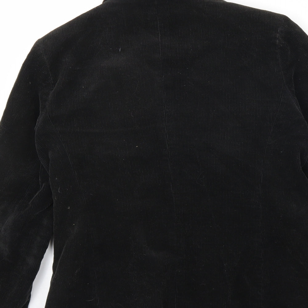 St Michael Womens Black Jacket Blazer Size 12 Button