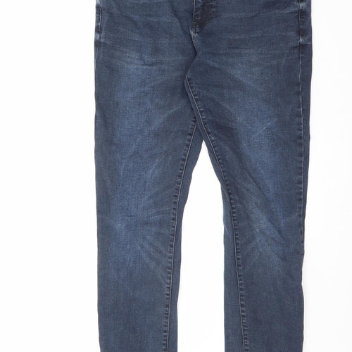 New Look Mens Blue Cotton Skinny Jeans Size 32 in L32 in Slim Zip