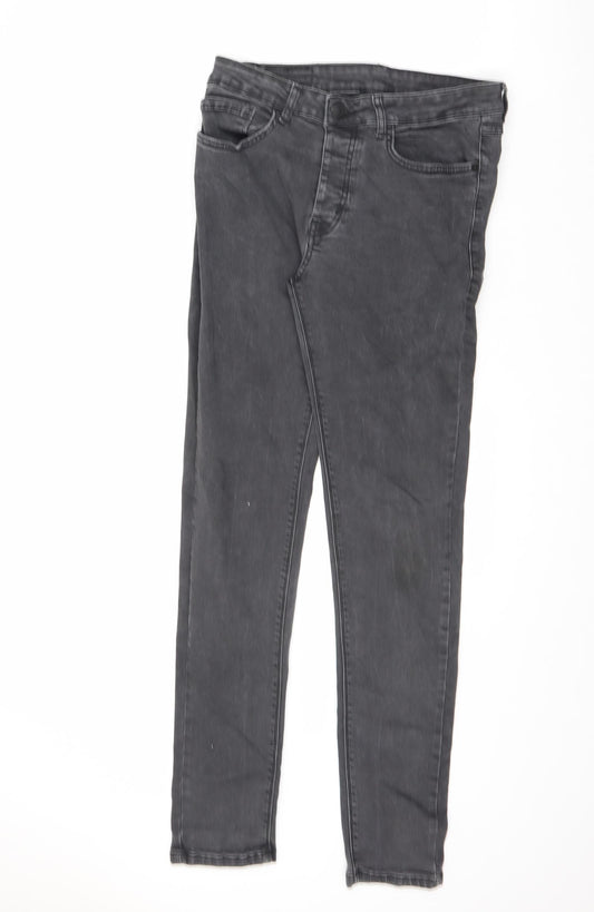 Denim & Co. Mens Grey Cotton Skinny Jeans Size 30 in L32 in Regular Zip