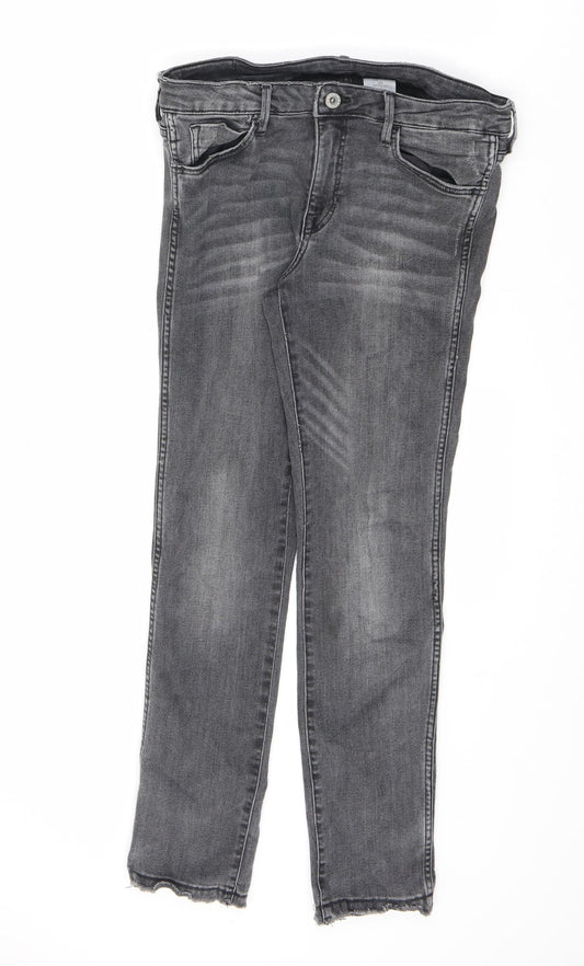 H&M Womens Black Cotton Skinny Jeans Size 30 in L27 in Slim Zip