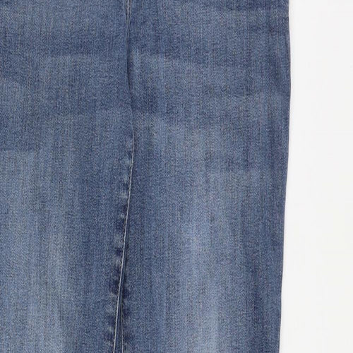 NEXT Womens Blue Cotton Straight Jeans Size 12 L31 in Slim Zip