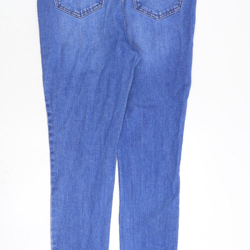 George Womens Blue Cotton Skinny Jeans Size 12 L29 in Slim Zip
