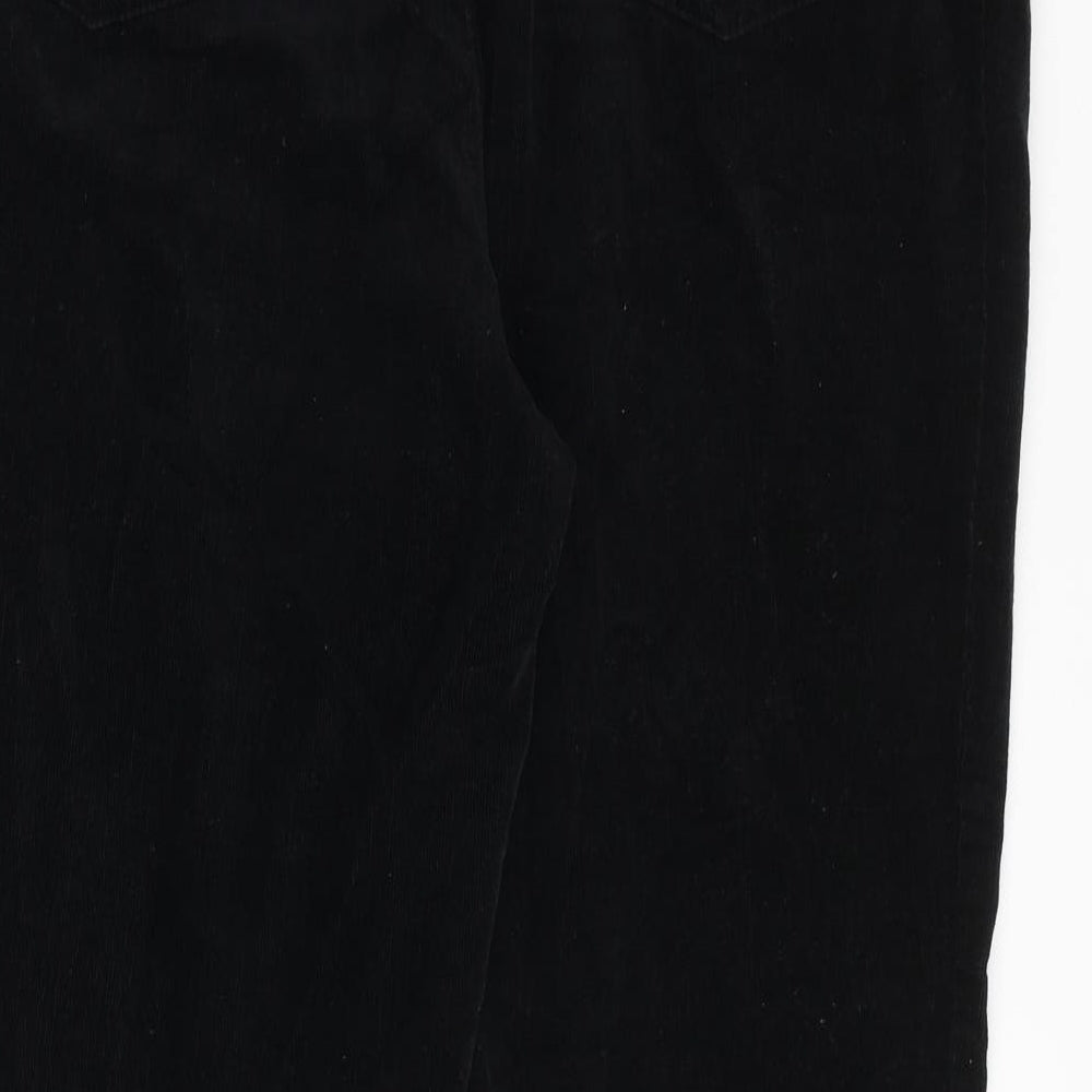 Orvis Womens Black Cotton Trousers Size 12 L27 in Regular Zip
