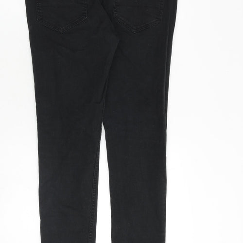 Denim & Co. Mens Black Cotton Straight Jeans Size 32 in L32 in Slim Zip