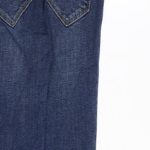 NEXT Womens Blue Cotton Skinny Jeans Size 8 L27 in Slim Zip