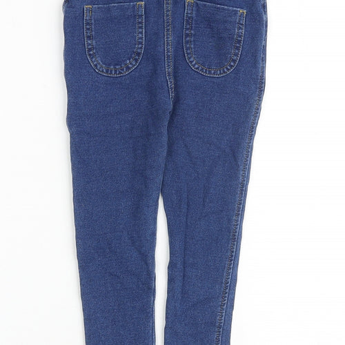 Marks and Spencer Girls Blue Cotton Jegging Jeans Size 2-3 Years Regular Pullover