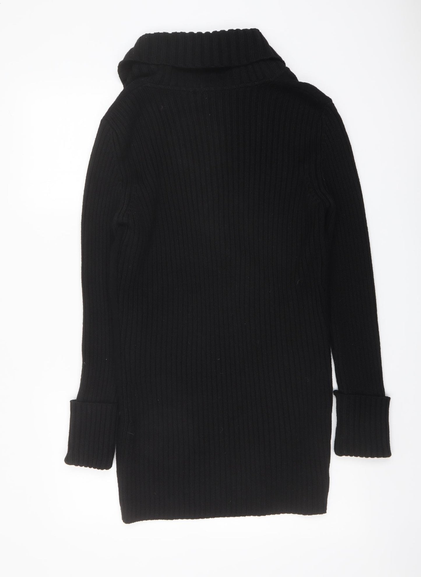Marks and Spencer Womens Black V-Neck Wool Cardigan Jumper Size 10
