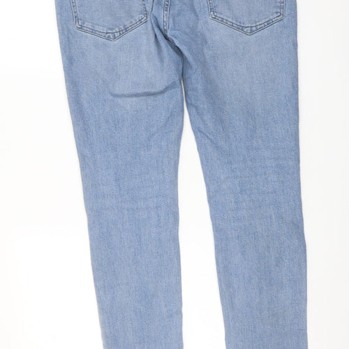 NEXT Mens Blue Cotton Straight Jeans Size 34 in L32 in Regular Button