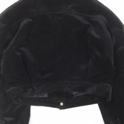 PRETTYLITTLETHING Womens Black Jacket Size 6 Button
