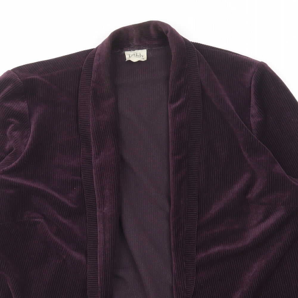 Toddy Womens Purple Jacket Blazer Size 18