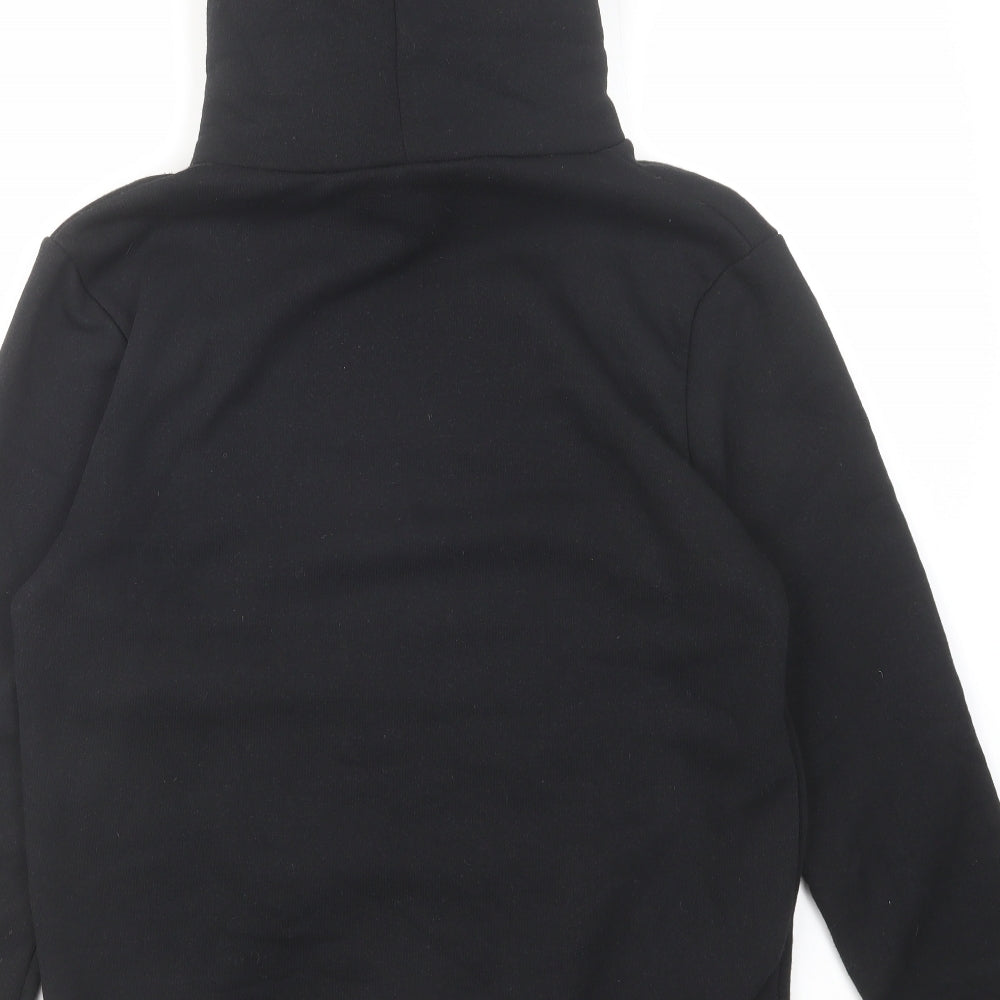 Boohoo Mens Black Cotton Pullover Hoodie Size S