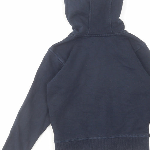 Marks and Spencer Boys Black Cotton Full Zip Hoodie Size 5-6 Years Zip