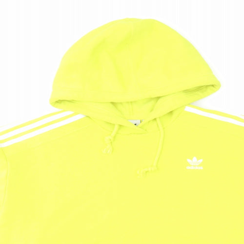 adidas Womens Green Cotton Pullover Hoodie Size 10 Pullover