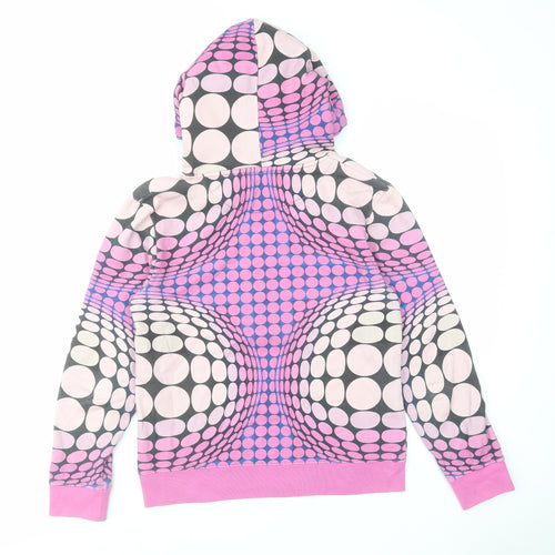Paco Rabanne Womens Pink Geometric Cotton Pullover Hoodie Size S Pullover