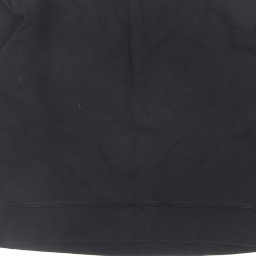 Zara Womens Black Cotton Pullover Sweatshirt Size S Pullover