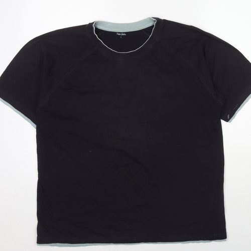 Peter Storm Mens Blue Cotton T-Shirt Size L Crew Neck