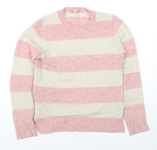 Gap Womens Multicoloured Round Neck Striped Wool Pullover Jumper Size S