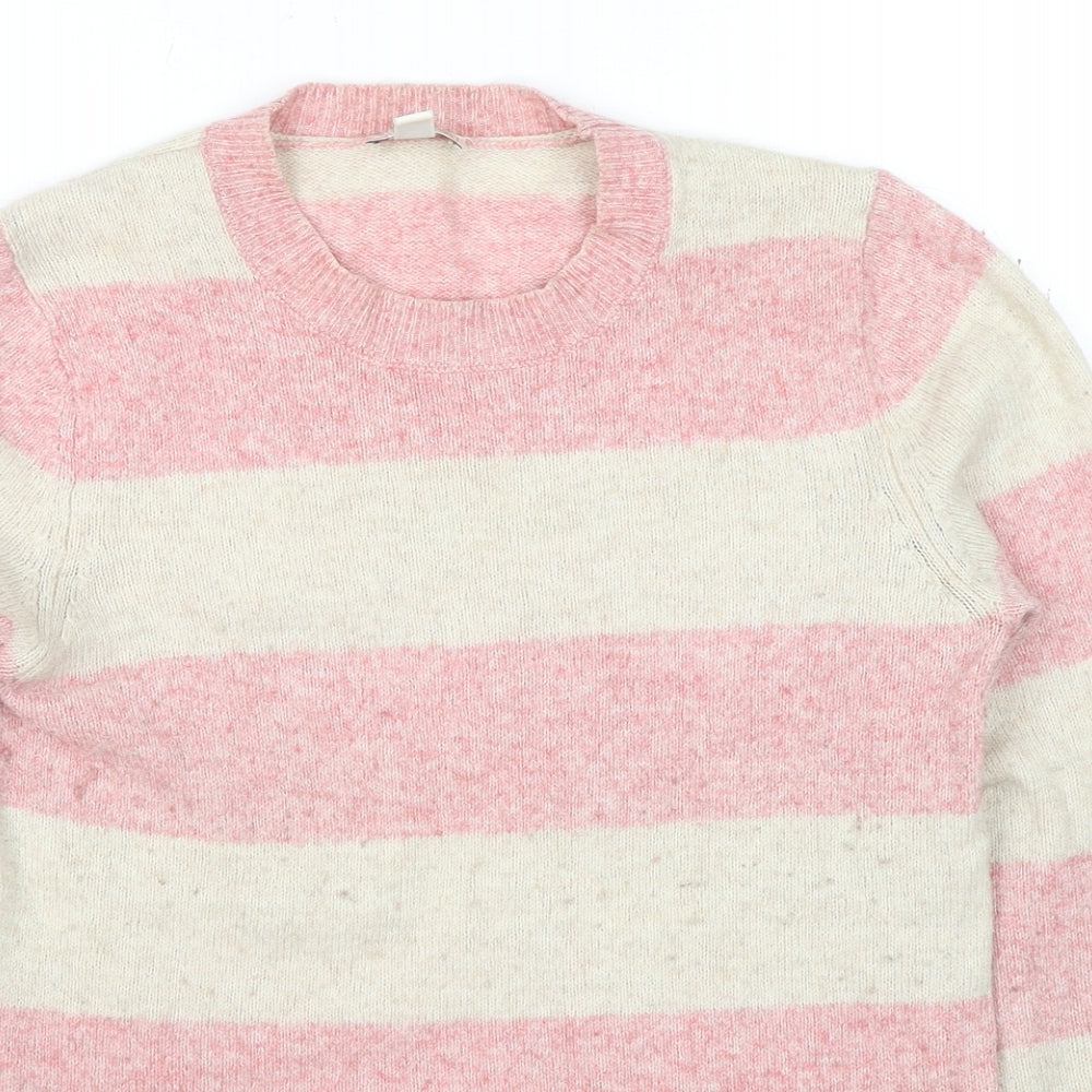 Gap Womens Multicoloured Round Neck Striped Wool Pullover Jumper Size S