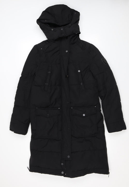 Jayloucy Womens Black Puffer Jacket Coat Size M Zip