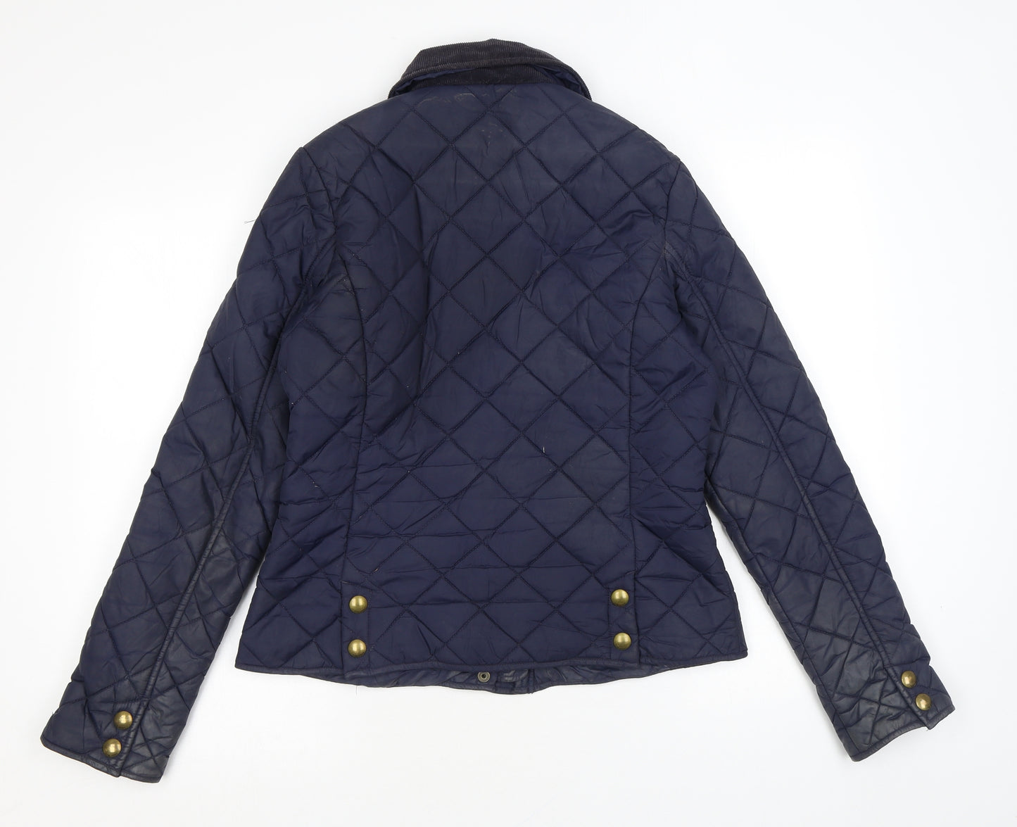 Tom Joule Womens Blue Quilted Jacket Size 10 Zip
