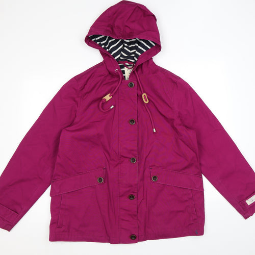 Joules Womens Pink Rain Coat Coat Size 16 Zip